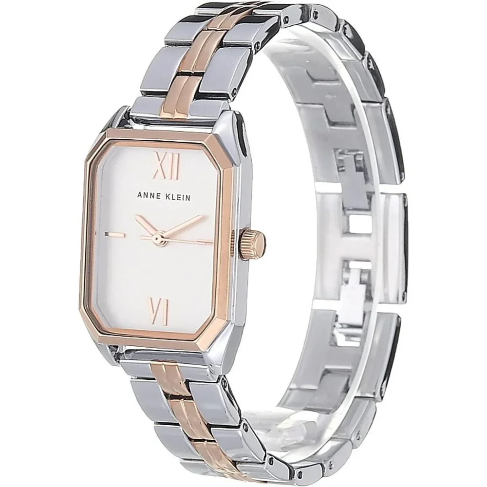 Women's Rose Gold Silver Stainless Steel Water Resistant Bracelet Watch